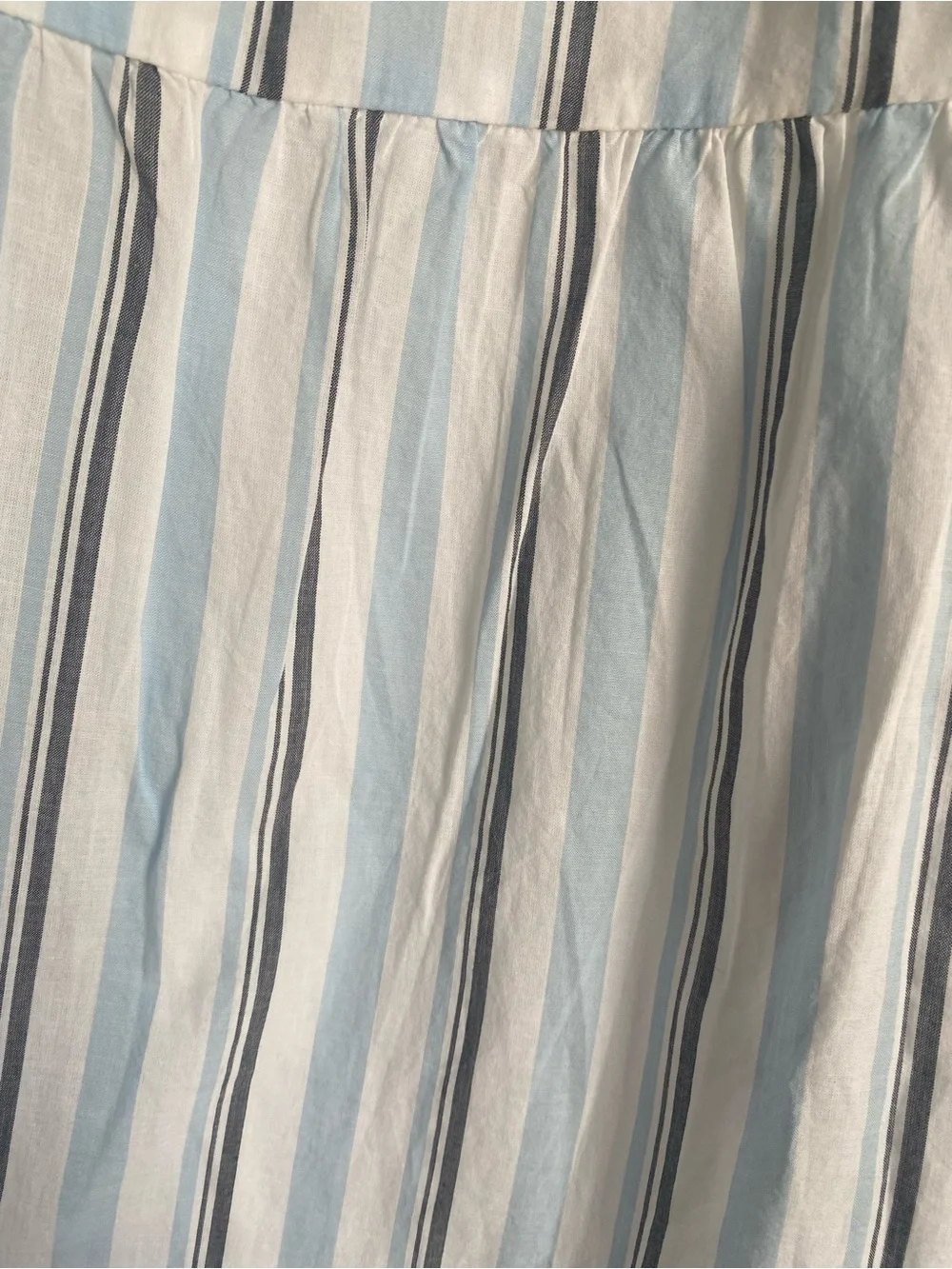 J Crew Light Blue & White Striped Tiered Maxi Skirt size medium NEW WITH TAGS
